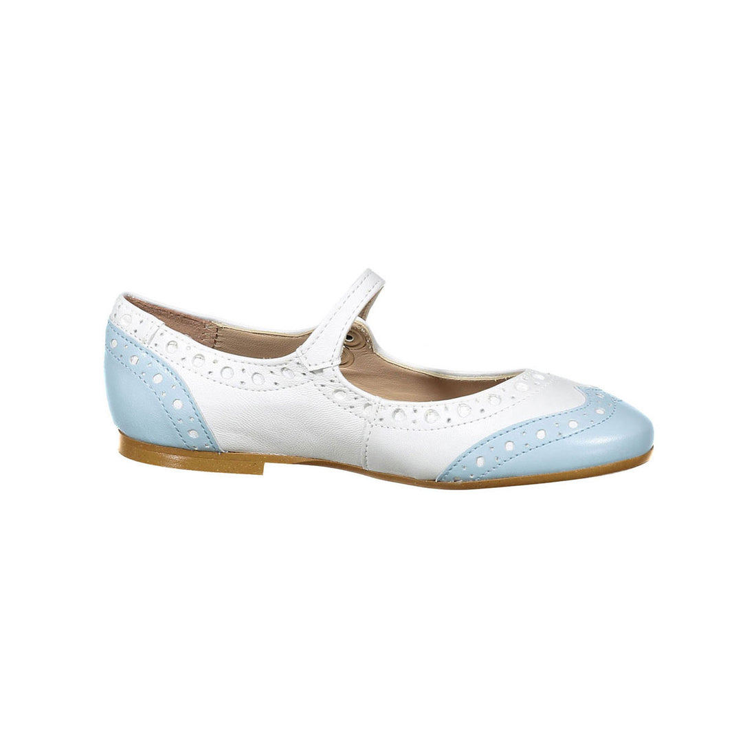Papanatas White Leather Wingtip Mary Janes â Ladida
