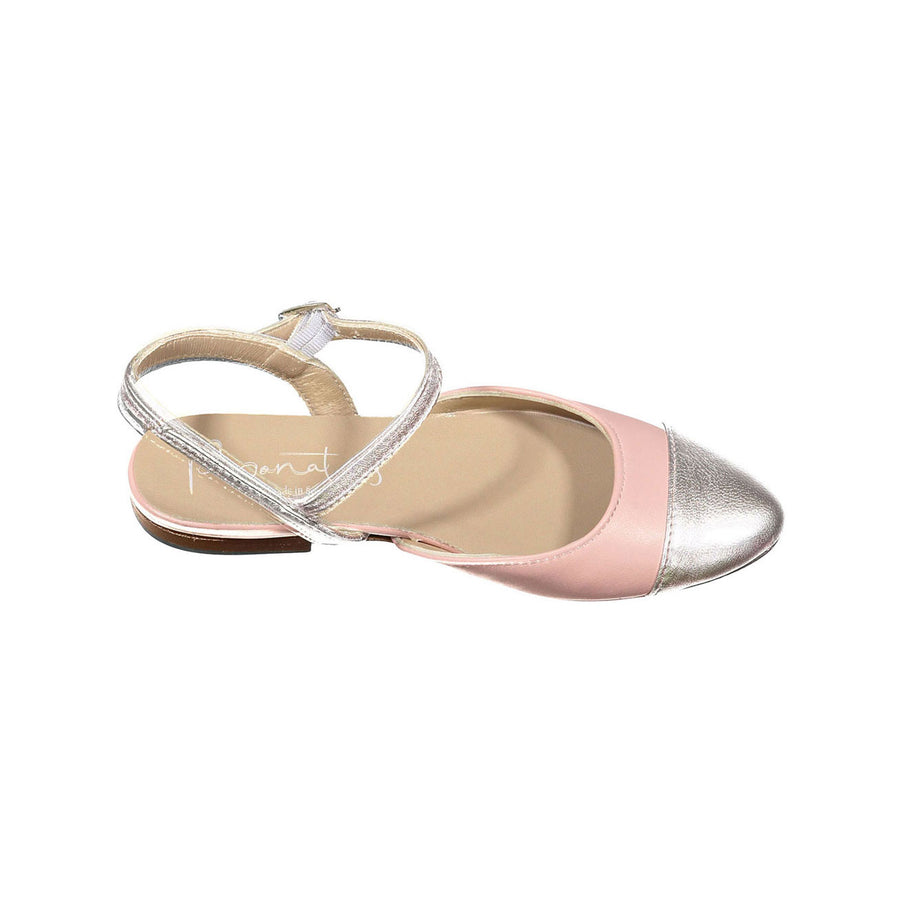 Papanatas Toned Silver Slingback Flat