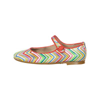 Papanatas Colorful Zig Zag Print Mary Janes