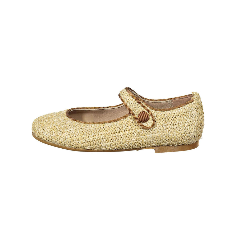 Papanatas Earthy Woven Mary Janes