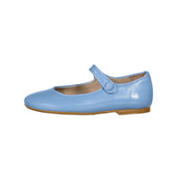 Papanatas Sky Blue Leather Mary Janes