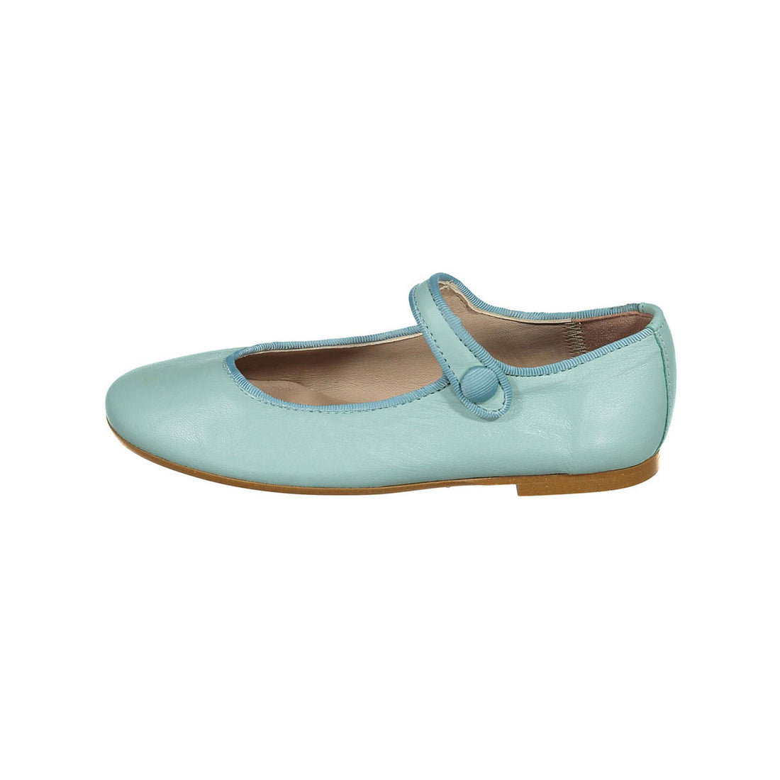 Papanatas Aqua Leather Mary Janes