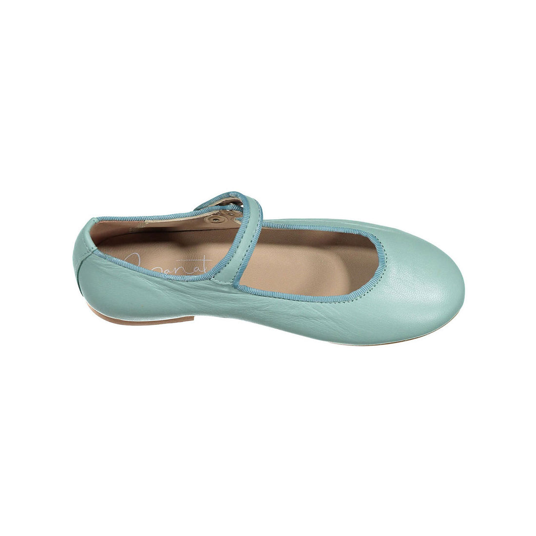 Papanatas Aqua Leather Mary Janes