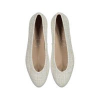 Papanatas Ivory Tweed Soft Flats