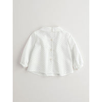 Nanos Dot Peter Pan Collar Baby Shirt