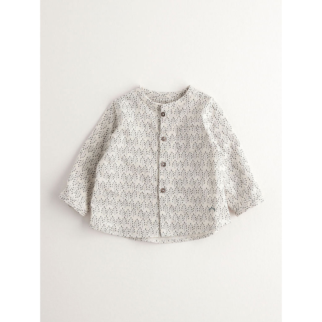 Nanos Grey Leaf Print Baby Tunic