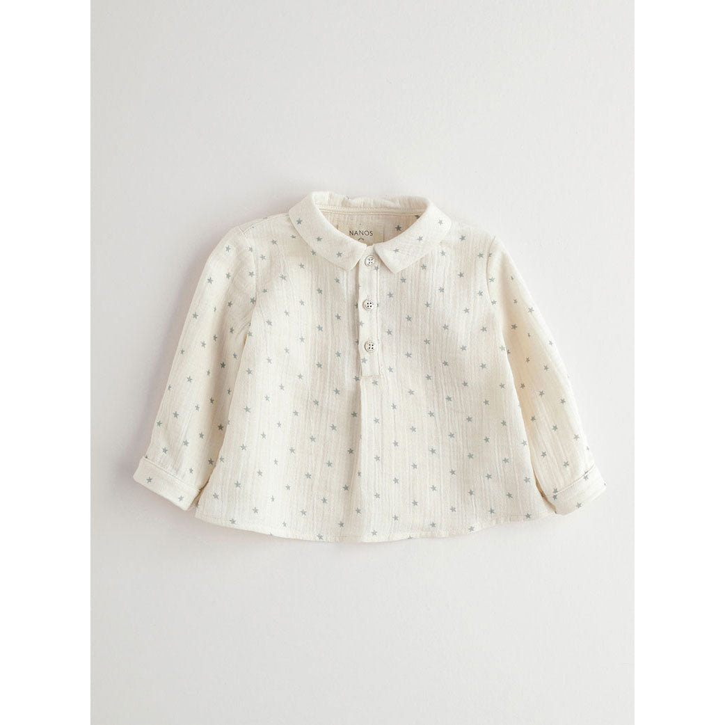 Nanos Gauze Dot Collared Baby Tunic
