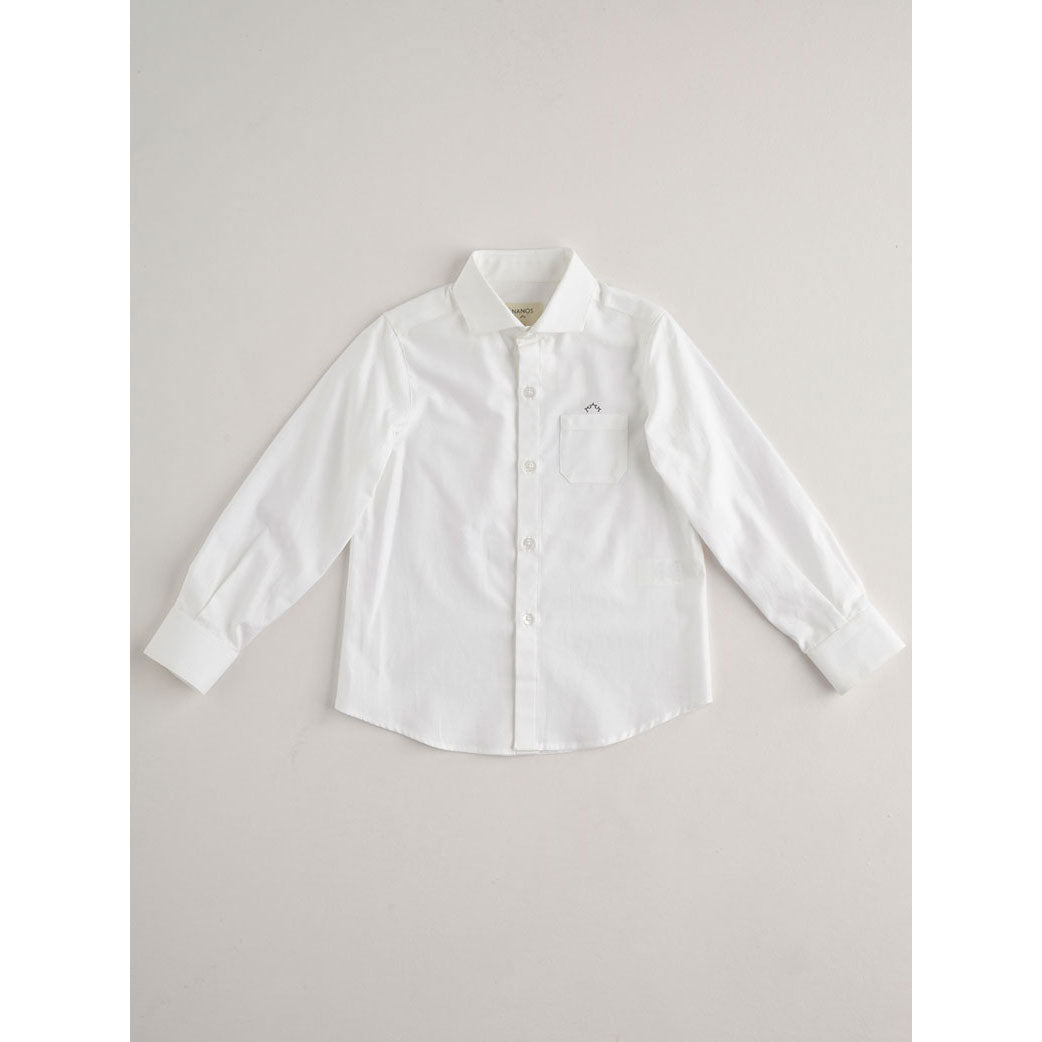 Nanos White Classic Collared Shirt