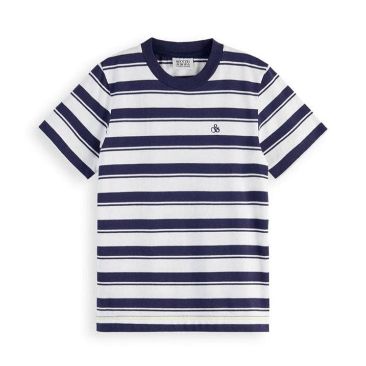 Scotch Shrunk Navy Striped T-Shirt