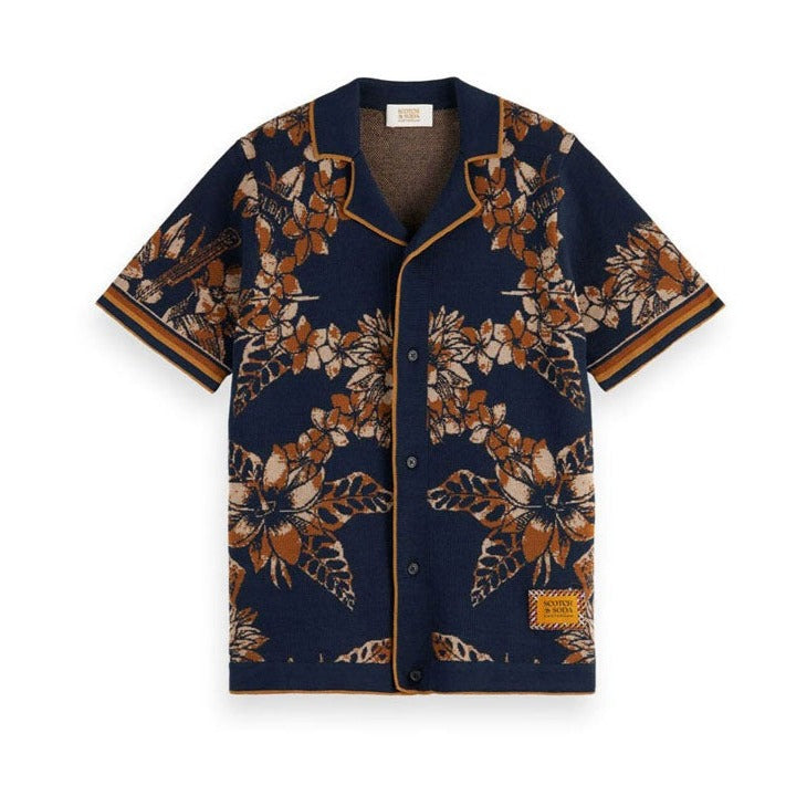 Scotch Shrunk Night Knitted Button Down Polo