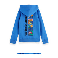 Scotch Shrunk Azure Artwork Zip Up Hoodie