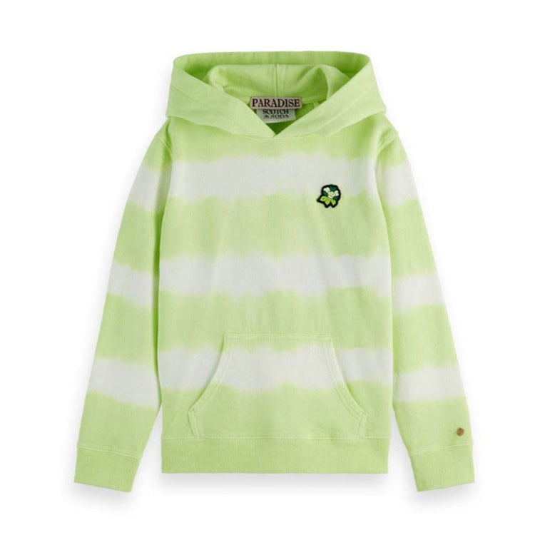 Scotch Shrunk Green Tie Dye Artwork Hoodie