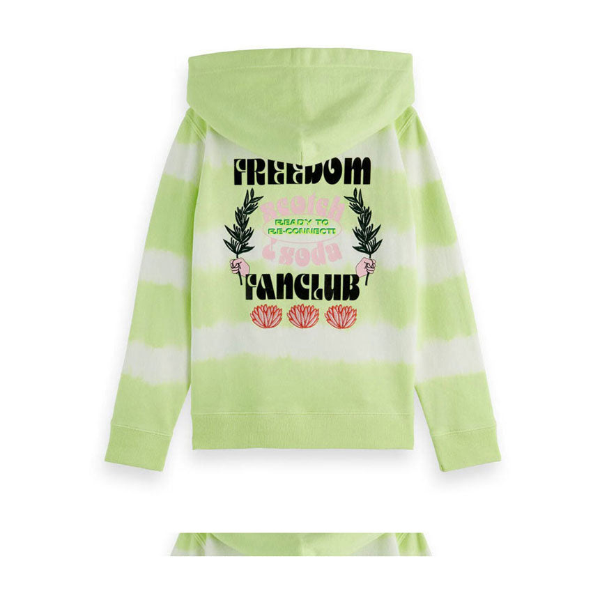 Scotch Shrunk Green Tie Dye Artwork Hoodie