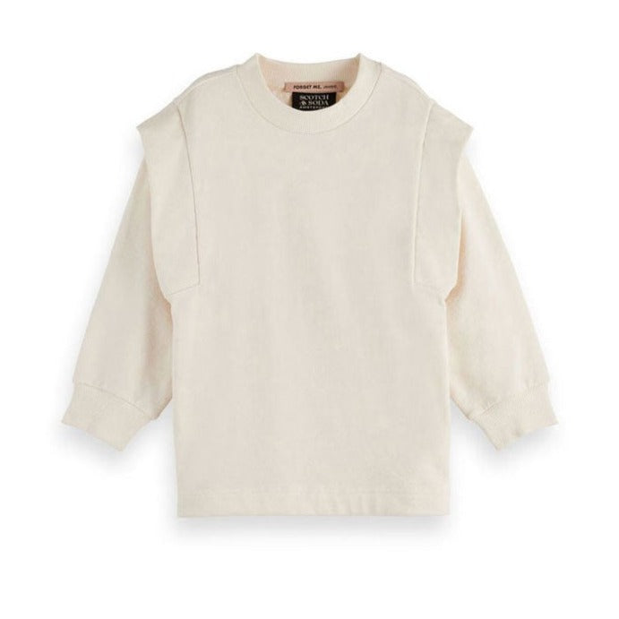 Scotch Shrunk Off White Voluminious Sleeved Sweatshirt