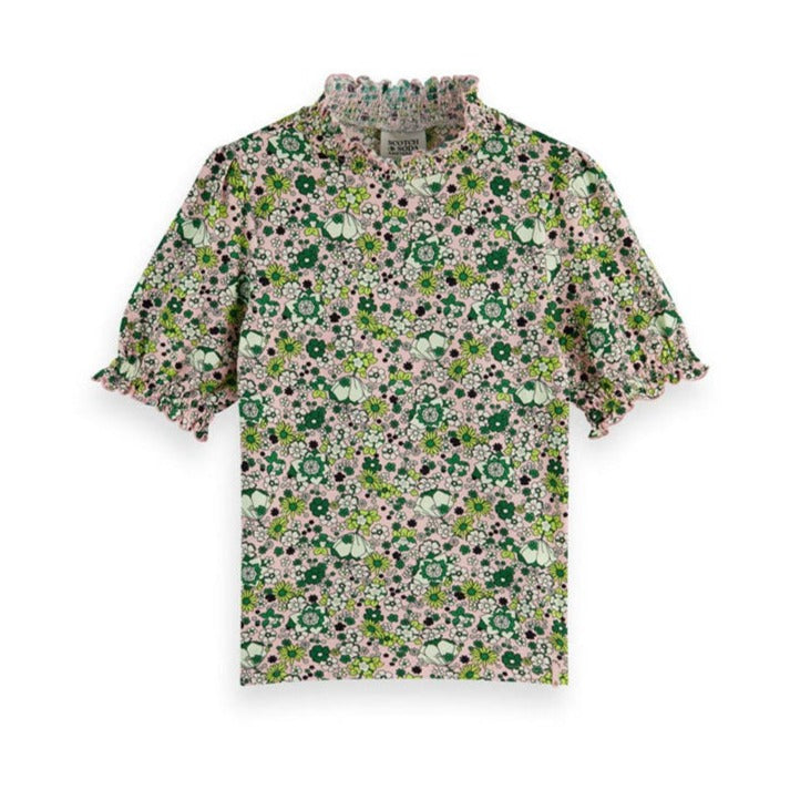 Scotch Shrunk Blush Printed Allover Highneck Tee