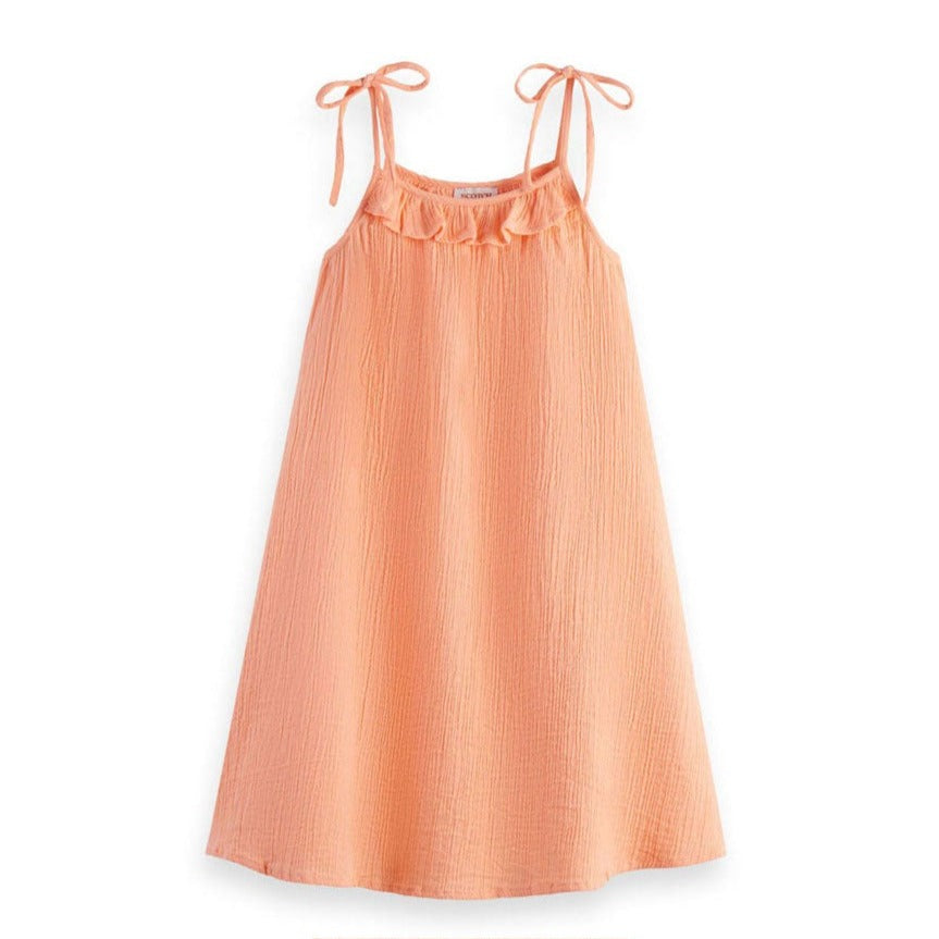 Scotch Shrunk Peach Strap Dress