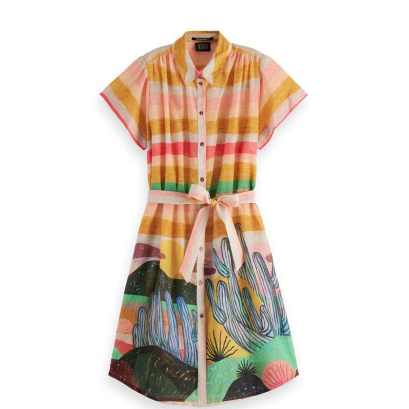 Scotch Shrunk Multi Color Abel Mac Kaftan Dress