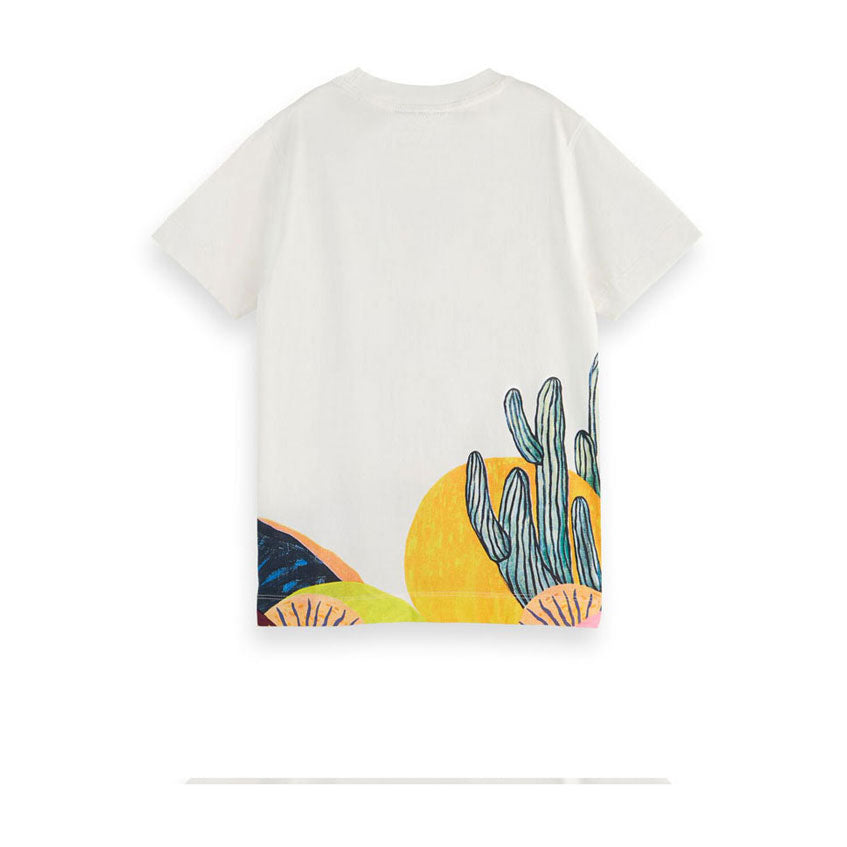 Scotch Shrunk Ecru Abel Mac Artwork T-Shirt