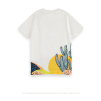 Scotch Shrunk Ecru Abel Mac Artwork T-Shirt