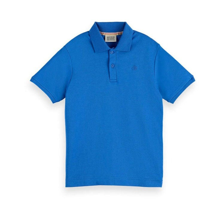 Scotch Shrunk Azure Interlock Polo
