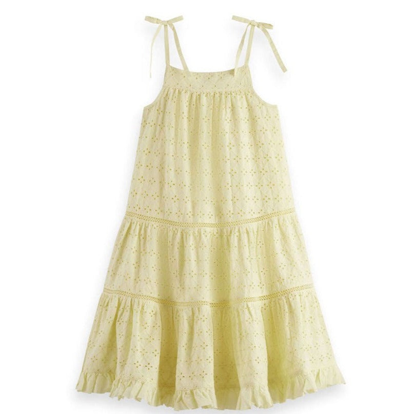 Scotch Shrunk Lemon Embroidered Anglaise Dress
