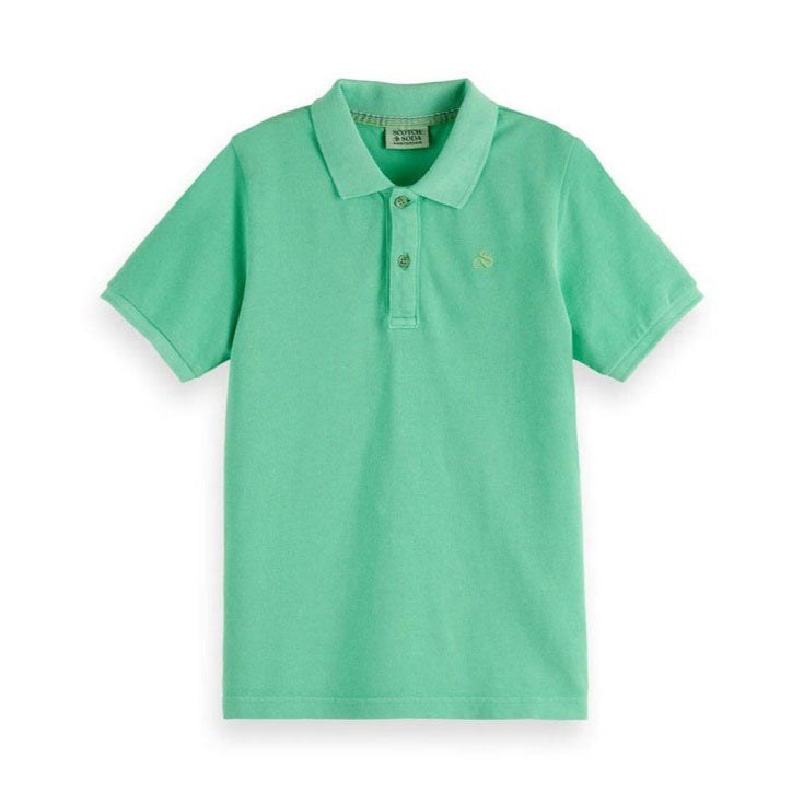 Scotch Shrunk Smash Mint Pique Polo