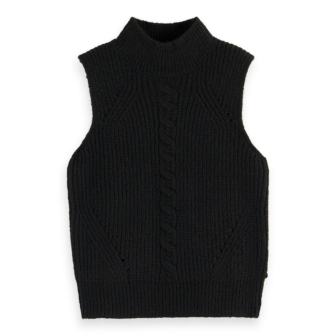 Scotch Shrunk Black Sleeveless Knit Vest