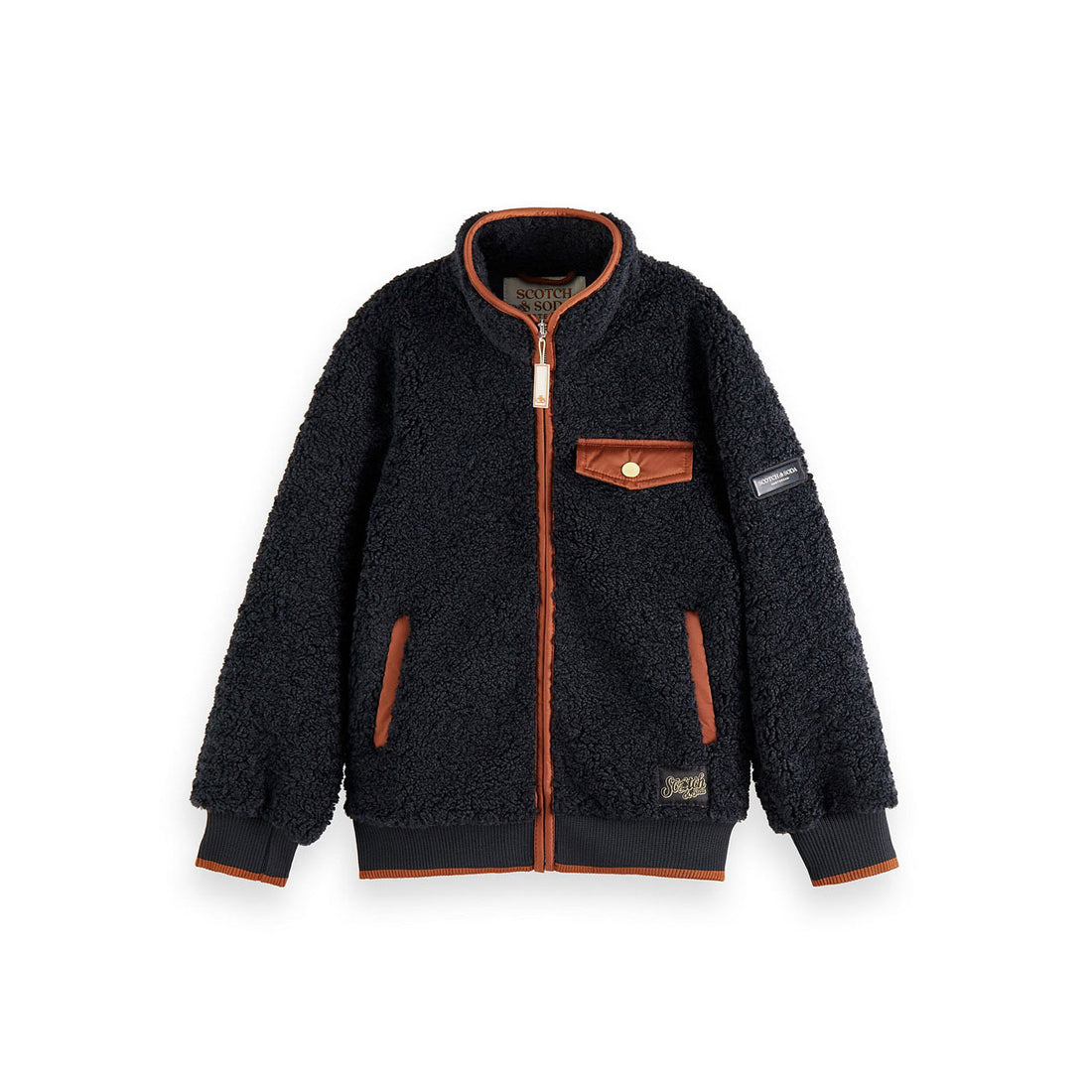 Scotch Shrunk Night Teddy Jacket With Contrast Binding
