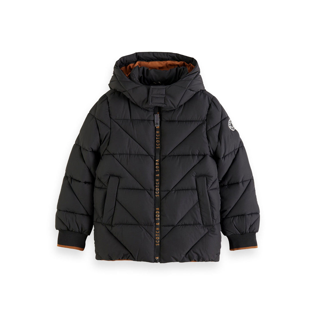 Scotch Shrunk Black Water Repellent Hooded Jacket