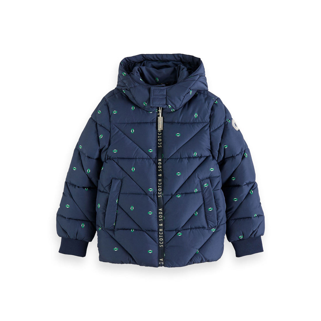 Scotch Shrunk Navy Water Repellent Hooded Jacket