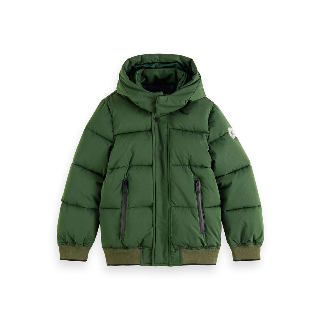 Scotch Shrunk Fern Green Hooded Puffer Jacket