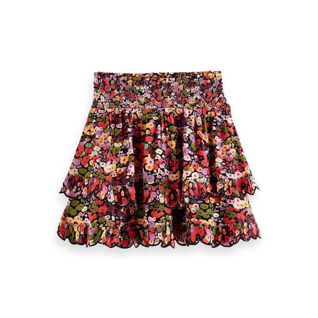 Scotch Shrunk Tiny Flowers All-Print Layered Viscose Skirt