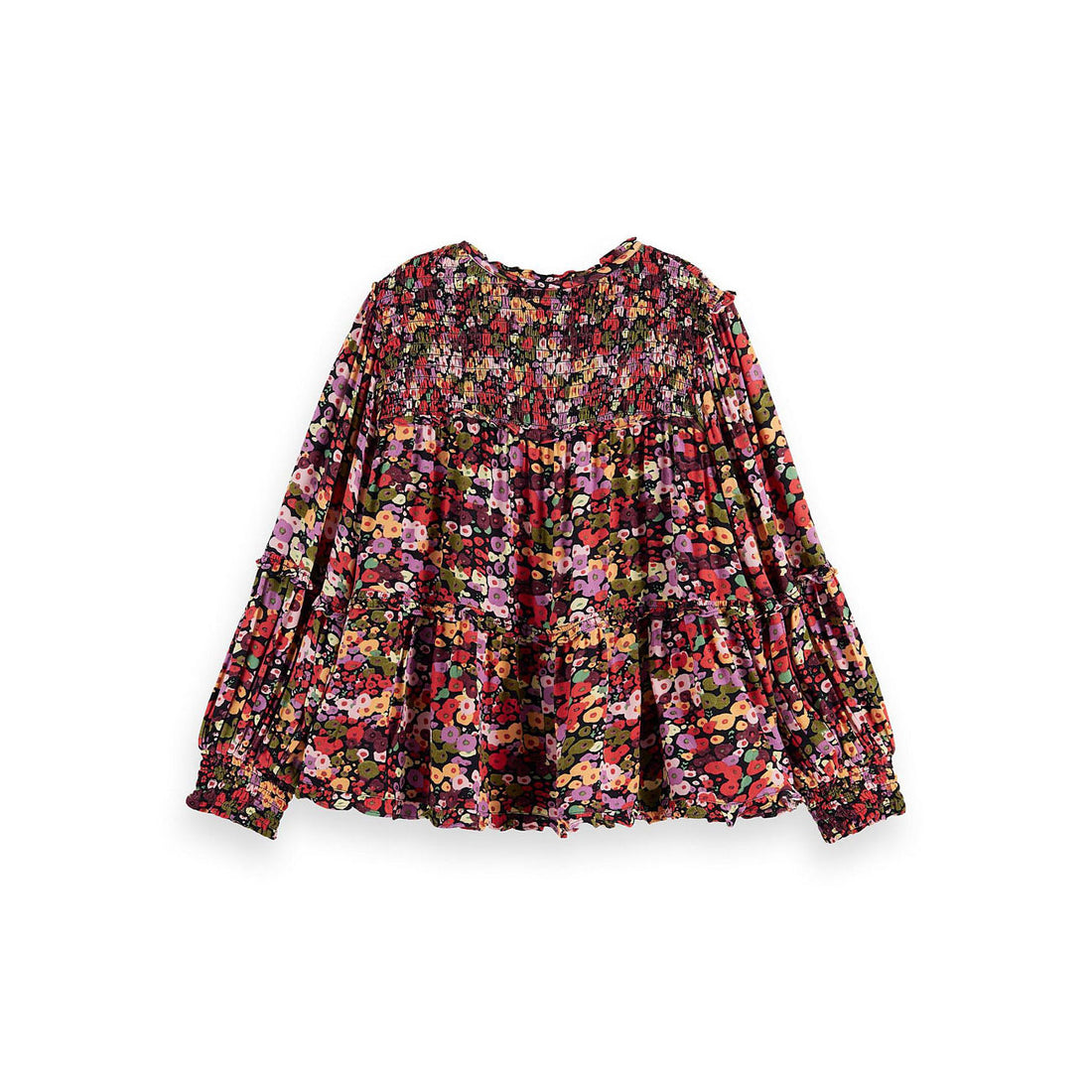 Scotch Shrunk All-Over Printed Smock Detail Wide-Fit Blouse