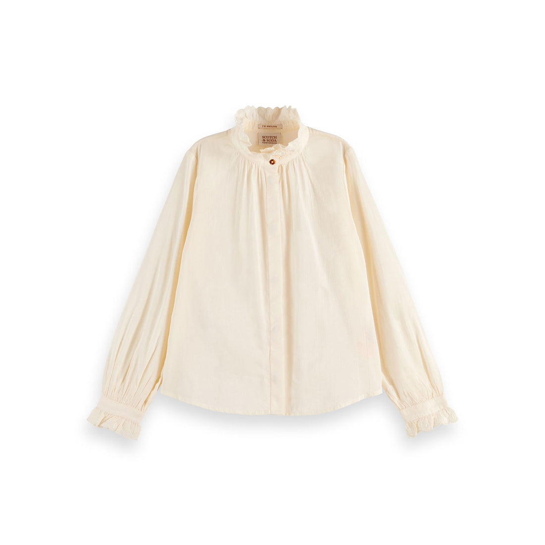 Scotch Shrunk Off White Long-Sleeved Shirt