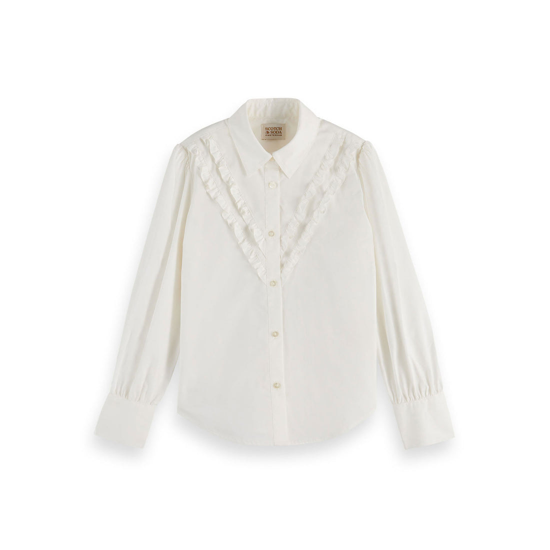 Scotch Shrunk White Ruffled Shirt