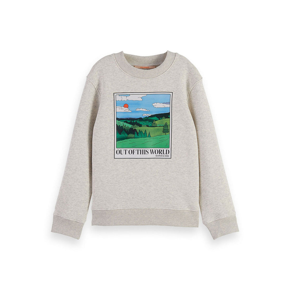 Scotch Shrunk Ecru Melange Out Of This Worrld Sweatshirt