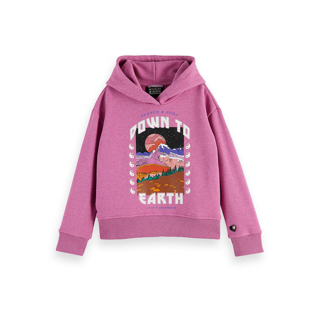 Scotch Shrunk Orchid Loose-Fit Artwork Hoodie