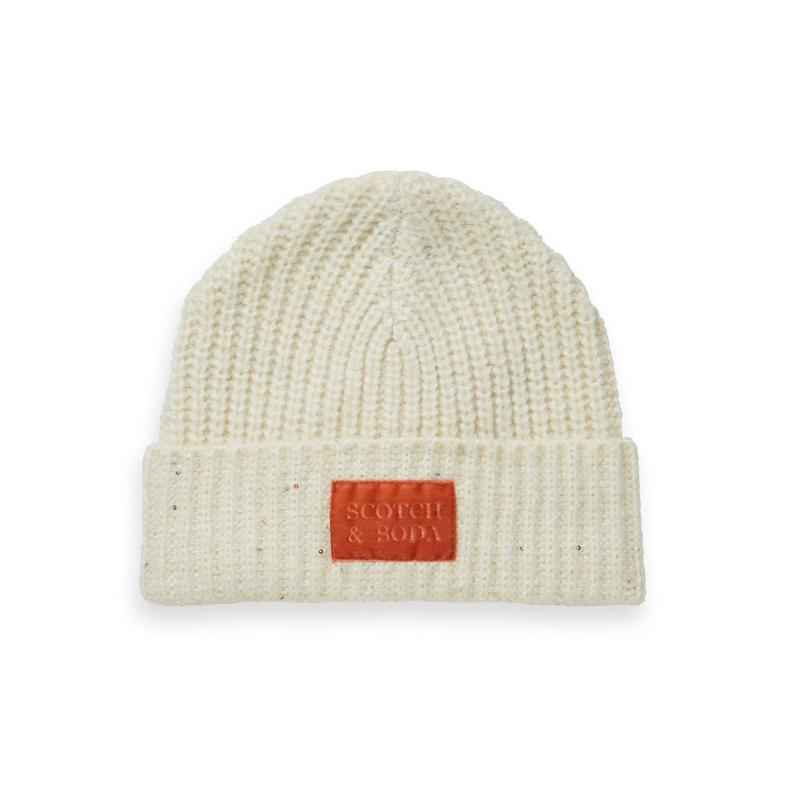 Scotch Shrunk Off White Sequin Knitted Beanie