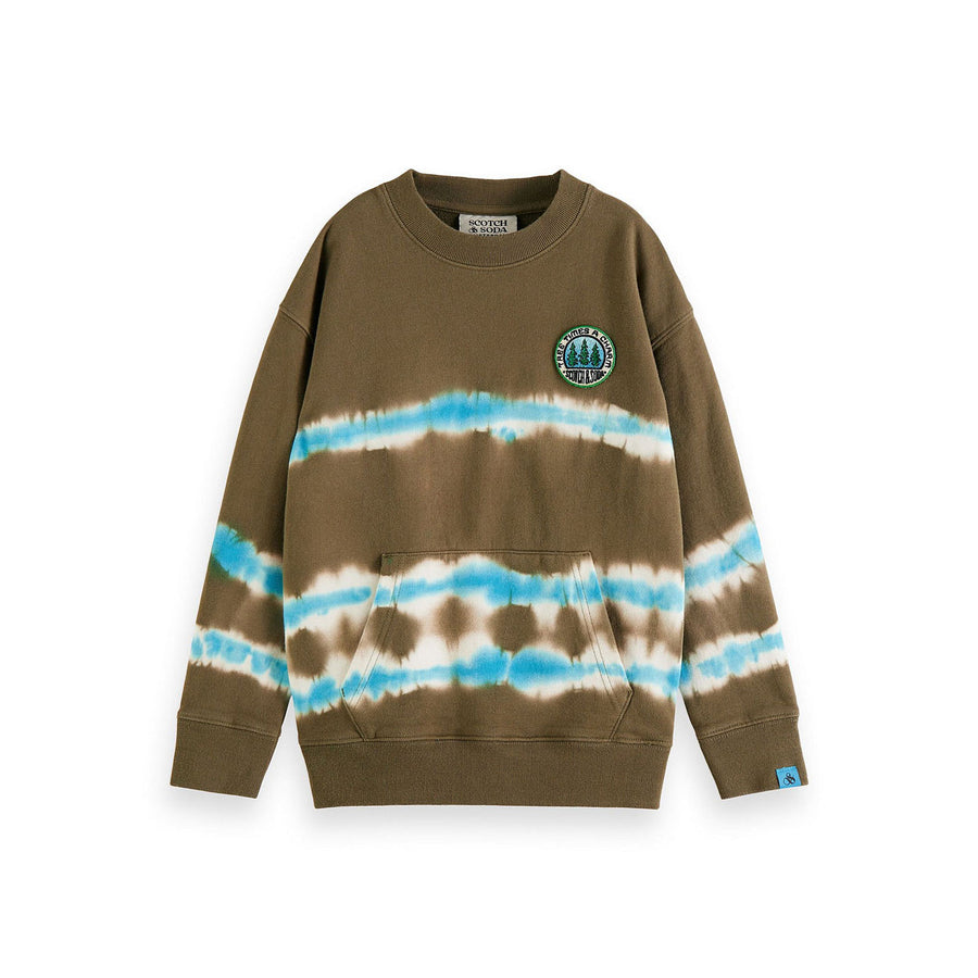 Scotch Shrunk Brown Tie-Dye Crewneck Sweatshirt