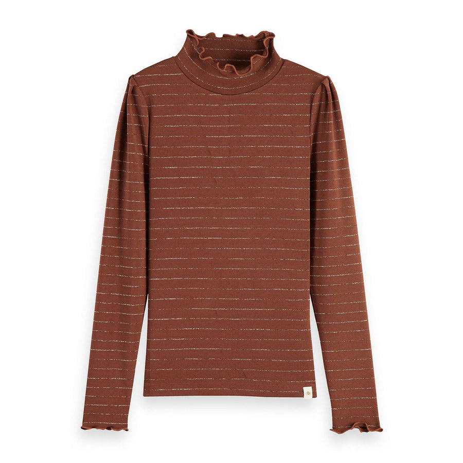 Scotch Shrunk Earth Yarn-Dyed Striped Long-Slved T-Shirt