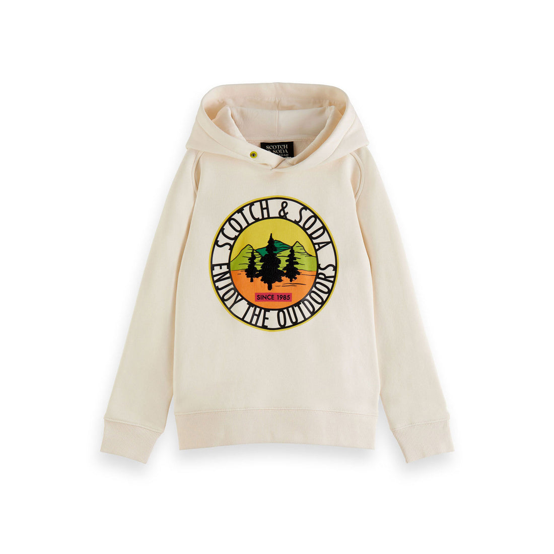 Scotch Shrunk Ecru Round Artwork Hoodie