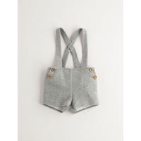 Nanos Light Grey Wool Suspender Shorts