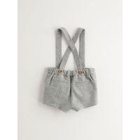 Nanos Light Grey Wool Suspender Shorts