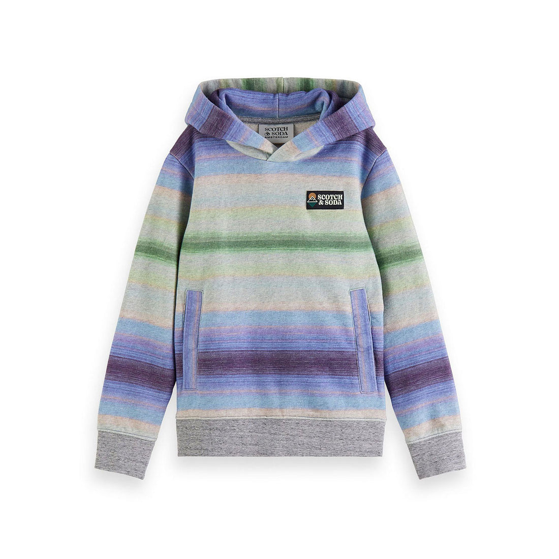 Scotch Shrunk Purple Multi Gradient Stripe Hoodie