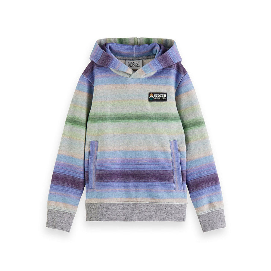 Scotch Shrunk Purple Multi Gradient Stripe Hoodie