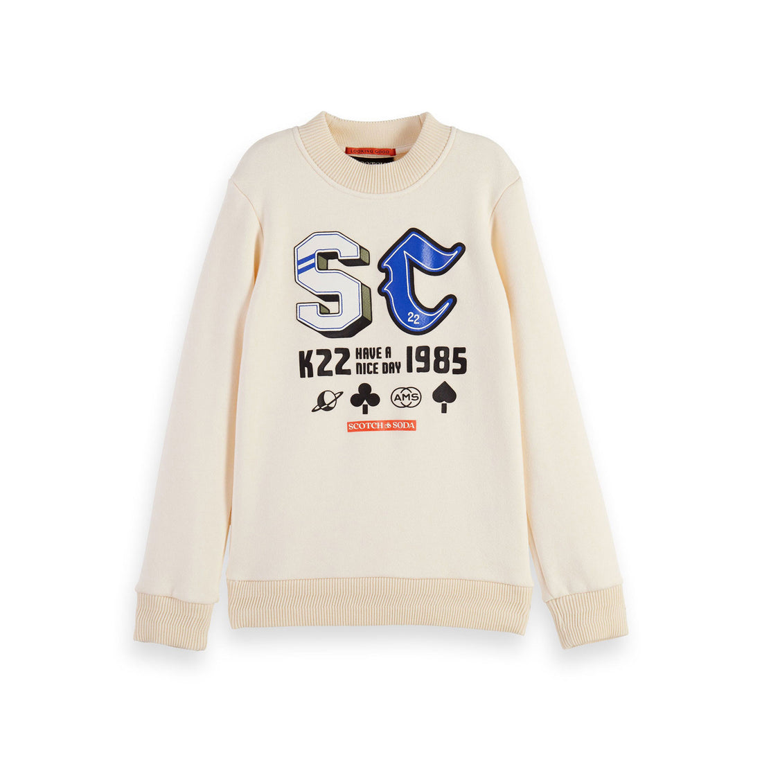 Scotch Shrunk Ecru SC Artwork Crewneck Sweatshirt