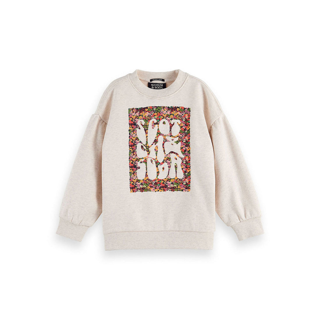 Scotch Shrunk Ecru Relaxed Fit Artwork Sweatshirt