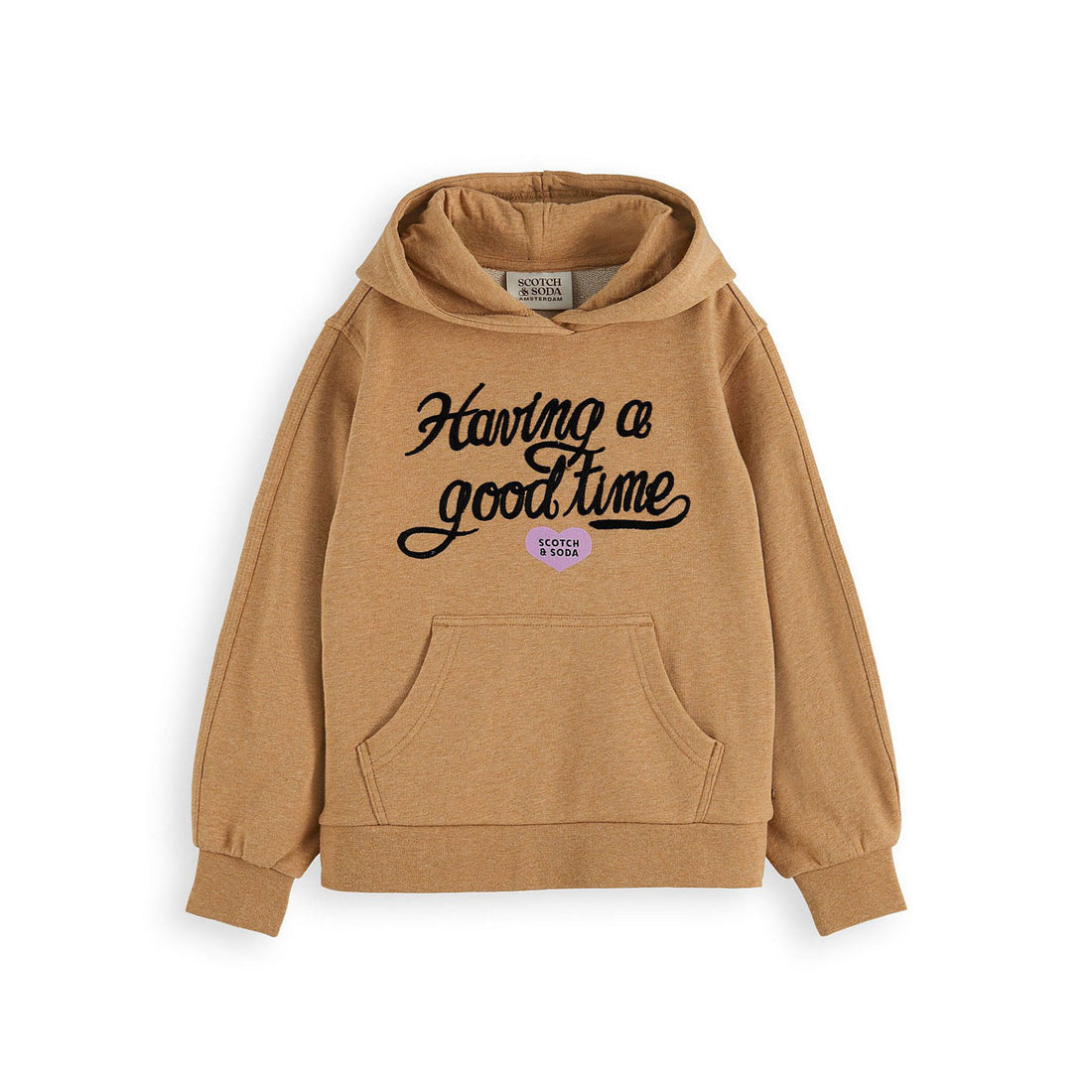 Scotch Shrunk Sand Loose-Fit Artwork Hoodie
