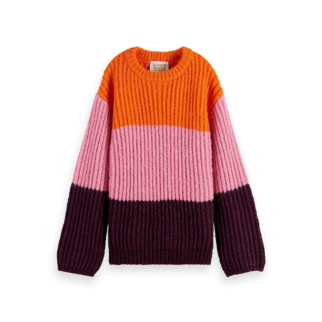 Scotch Shrunk Thick Striped Colourblock Pullover