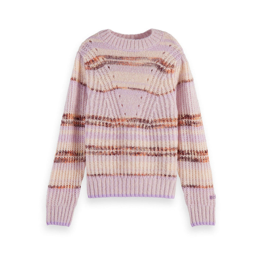 Scotch Shrunk Pink Striped Puffy Sleeved Pullover